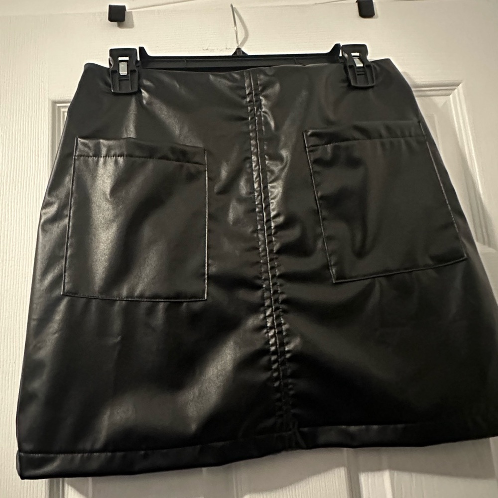 Brand New Black Leather Skirt